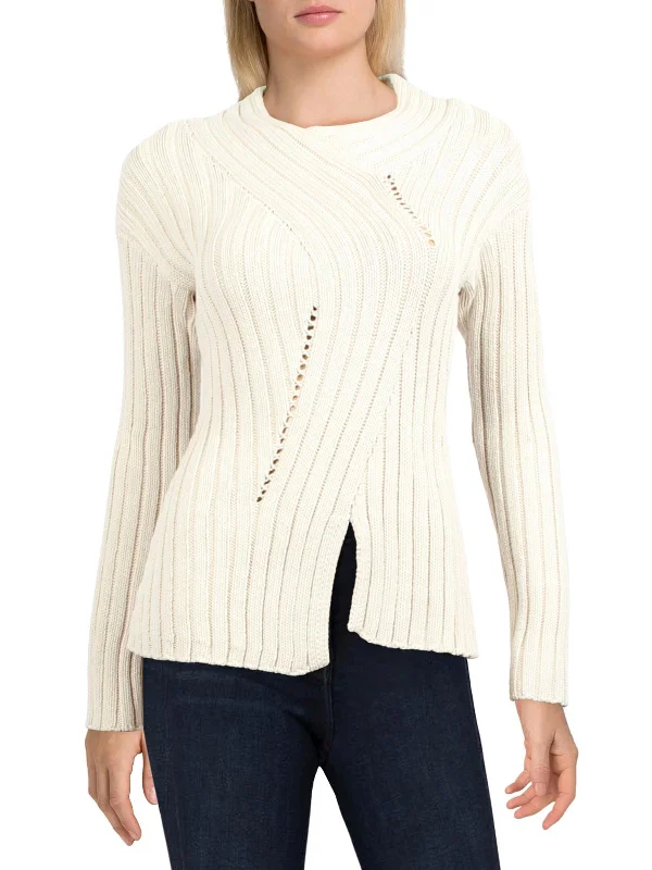 Noa Womens Crewneck Drop Shoulder Pullover Sweater