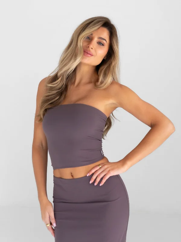 Alessia Bandeau Top - Mocha