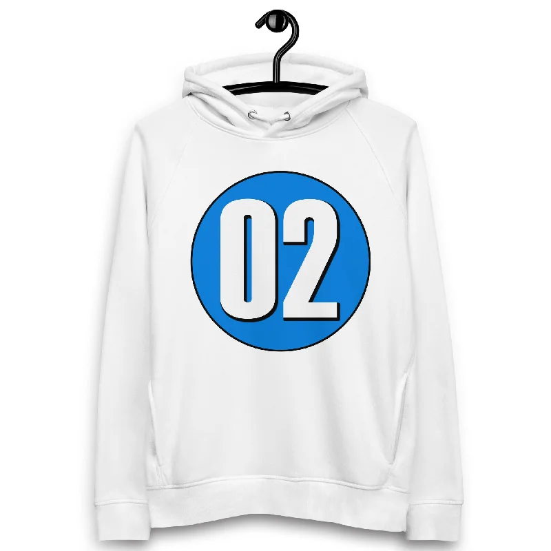 Quilted SweatshirtsQuilted SweatshirtsUnisex pullover hoodie: White on Blue 02