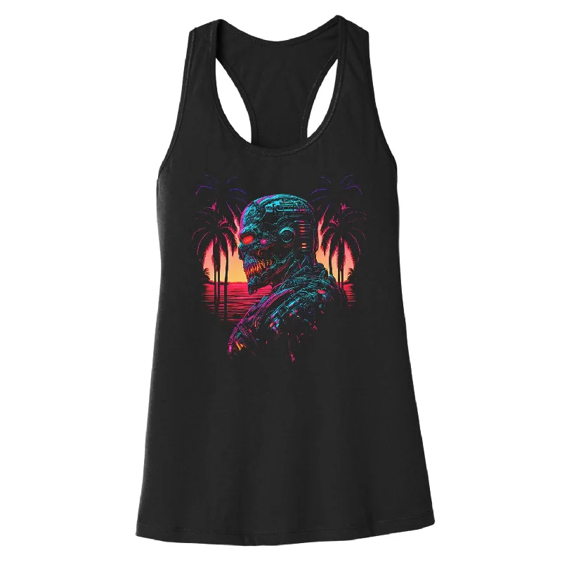 Cyborg on Vacation - Women's Racerback Tank