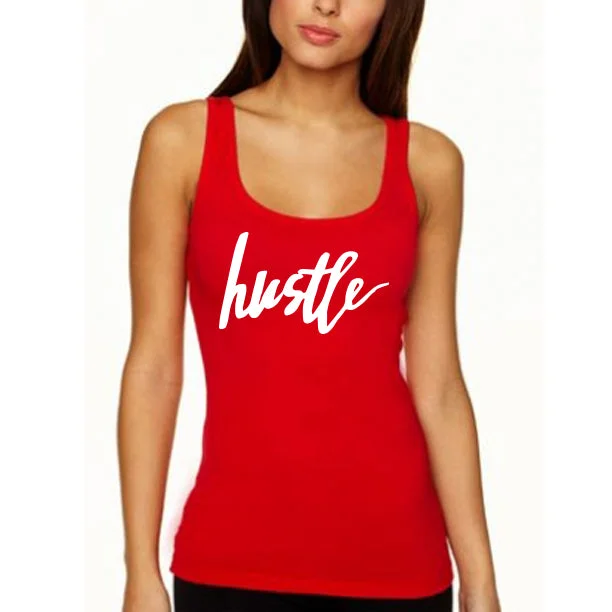 HUSTLE Women's Tank Top (Cursive)