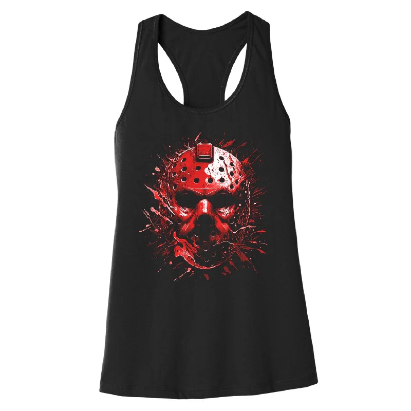 Splatter Mask Red - Women's Racerback Tank