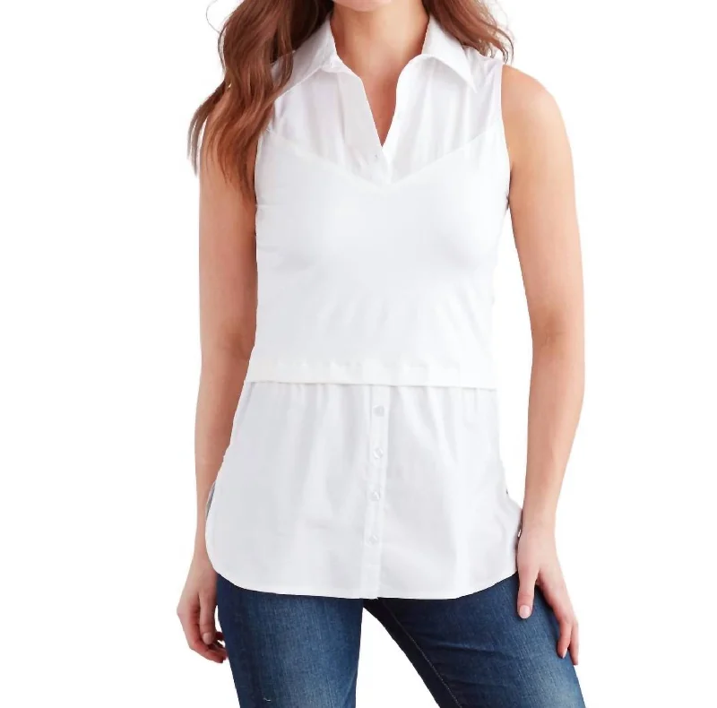 Layering Tank In White