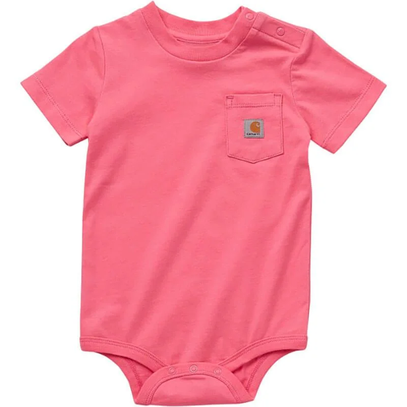 Carhartt Infant Short Sleeve Pocket Bodysuit - Pink Lemonade