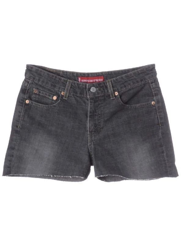 Label Molly Frayed Denim Shorts