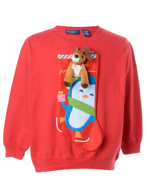 Label Novelty Christmas Sweatshirt