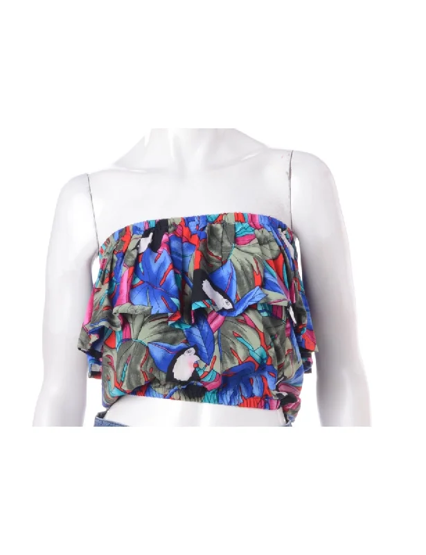 Label Penelope Crop Frill Top